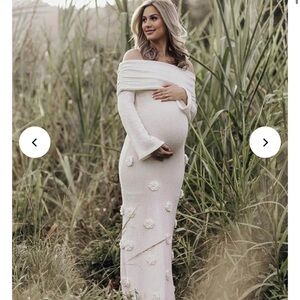 Momyknows Off-Shoulder Maternity Dress